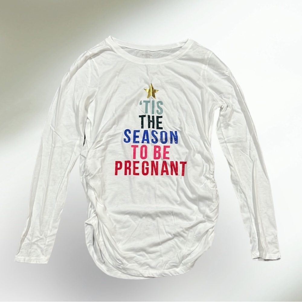 Motherhood Maternity Size Medium Tis the Season to be Pregnant Tunic